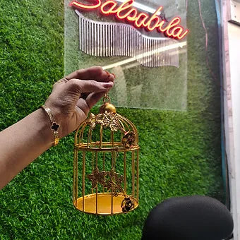 Decorative Metal Bird Cage Tea Light Candle Holder