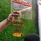 Decorative Metal Bird Cage Tea Light Candle Holder