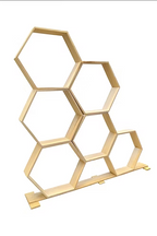 6-section honey comb hexagon wooden stand tray | Decoration Tray