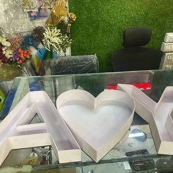 Monogram Letter Boxes Wooden or Foam Sheets For Dryfruits and Chooclates gifting
