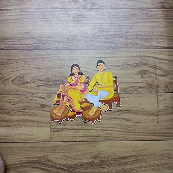 Haldi couple cutouts
