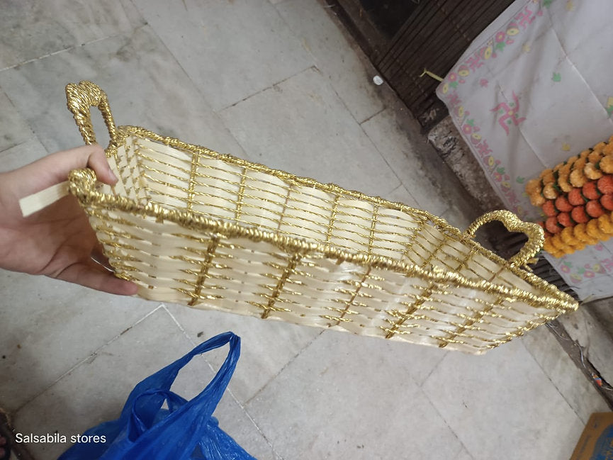 Painted Jute Tray(Basket)