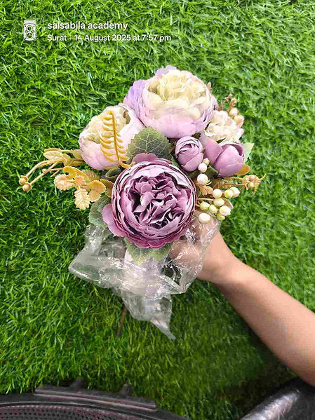 7 Head Big Peony Flower Bunch