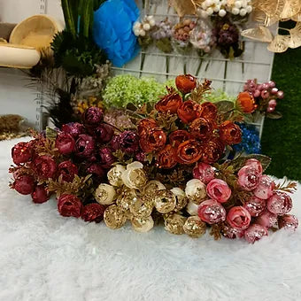 Glitter peonies bunch