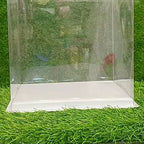Cabin (Square) None Transparent PVC Box | Cake Tall box | Hamper Box