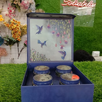 4Pc Jar Wooden Hamper Box with Plastic Jars | Gifting