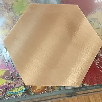 Hexagon Gold Plated MDF