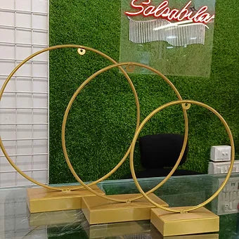 RESIN Metal circle ring hanger stand
