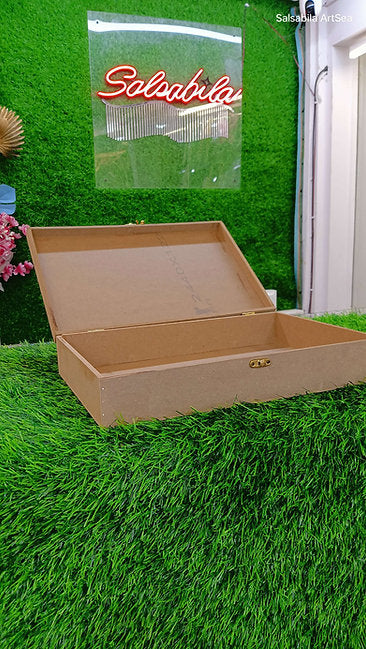 MDF Rectangle box / with velvet for Nikah file