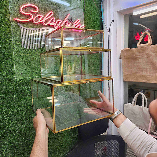 Metal Glass Souvenir Gift Box