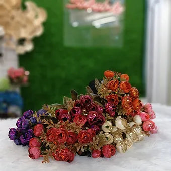 Glitter peonies bunch