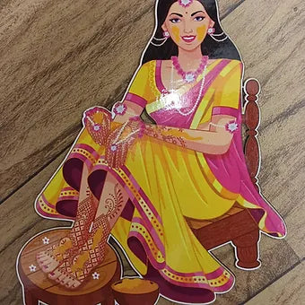 Haldi couple cutouts