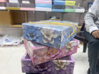 PVC Floral Print Rope Box | Hamper Box(10x8)