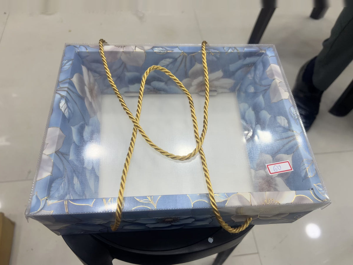 PVC Floral Print Rope Box | Hamper Box(10x8)