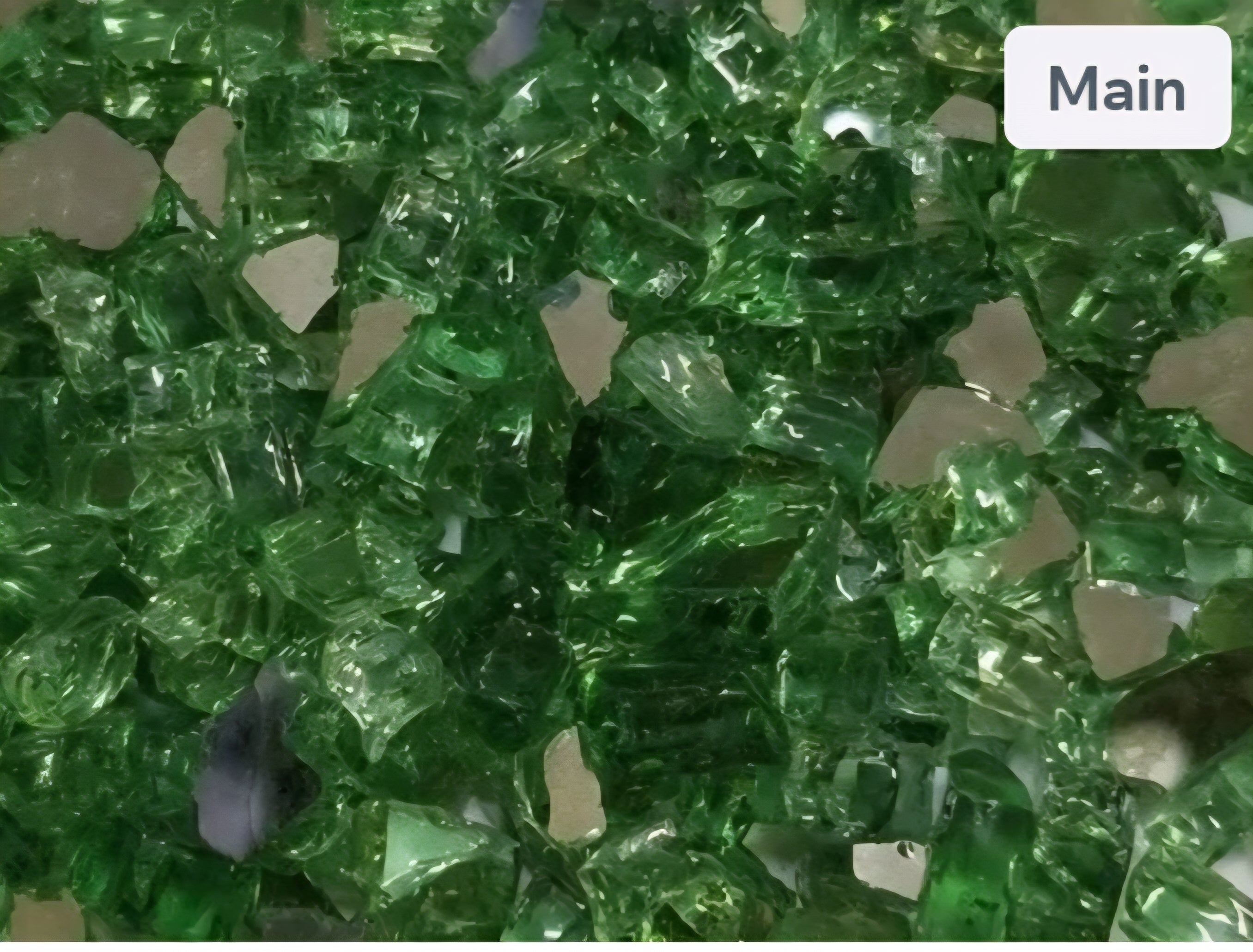 Dark Green Reflective Firepit Glass
