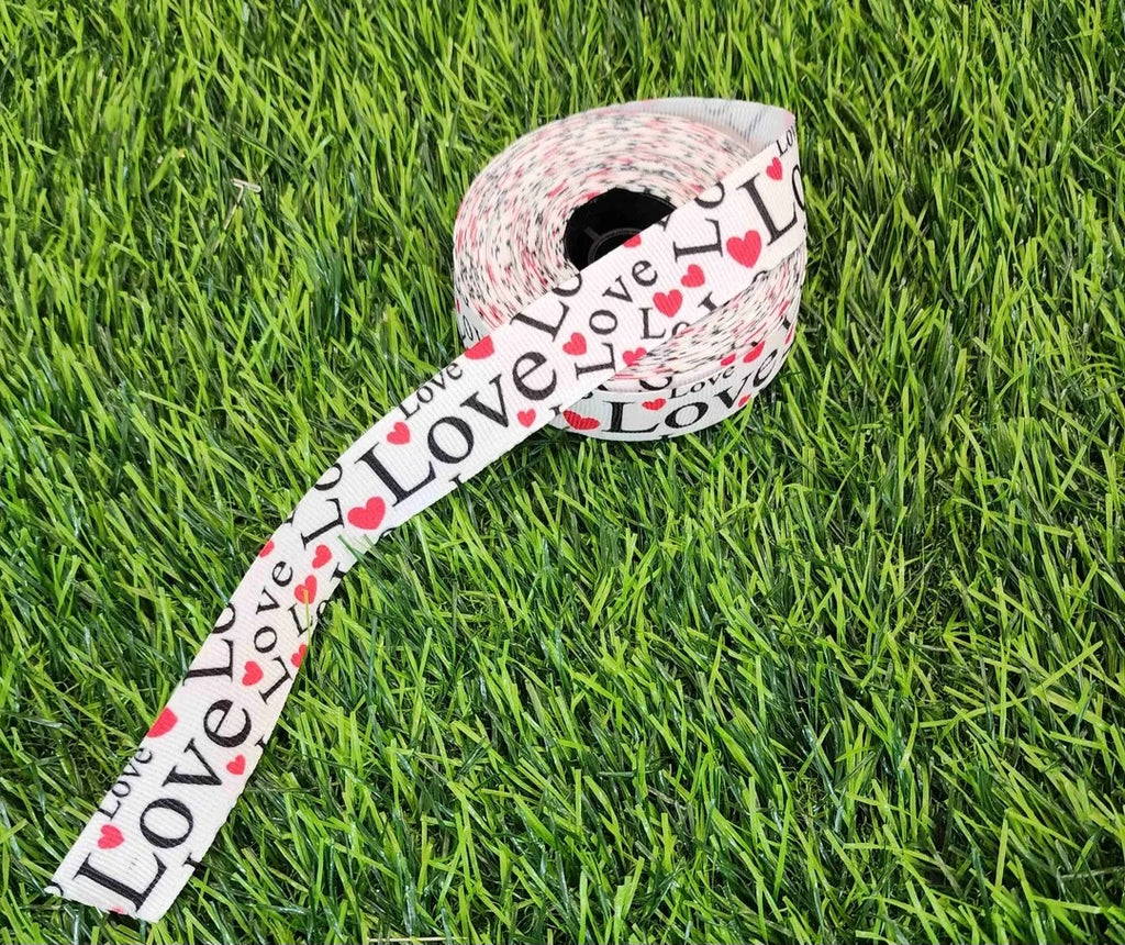 Printed ribbon  - Love you, valentine, annyversary