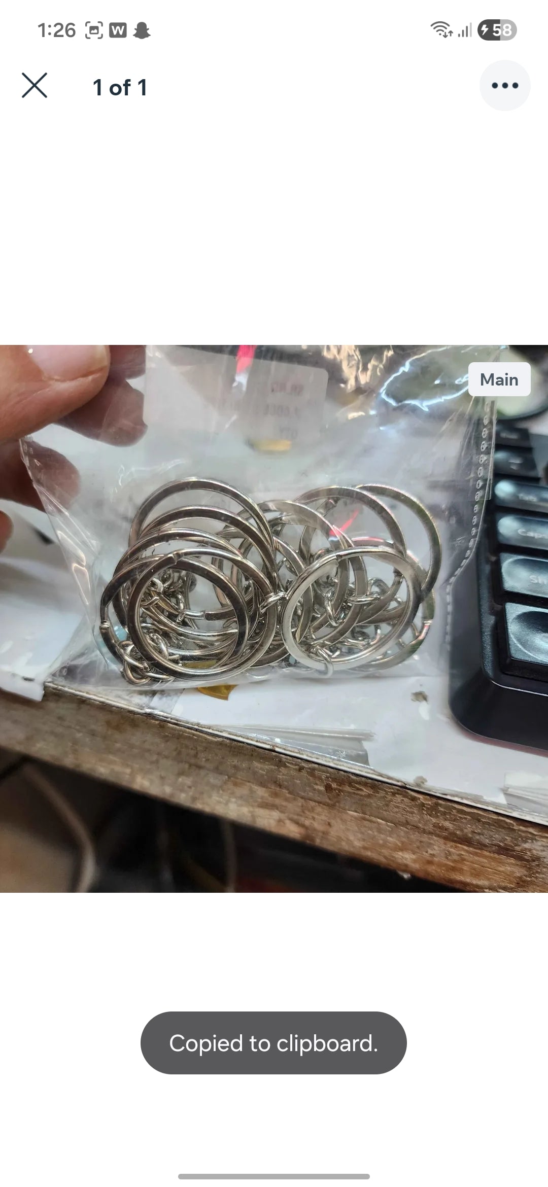 KEY CHAIN FLTTING SILVER