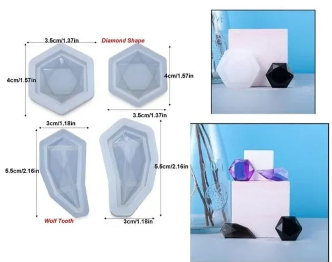 4 In 1 3D Pendant Jewellery Mould