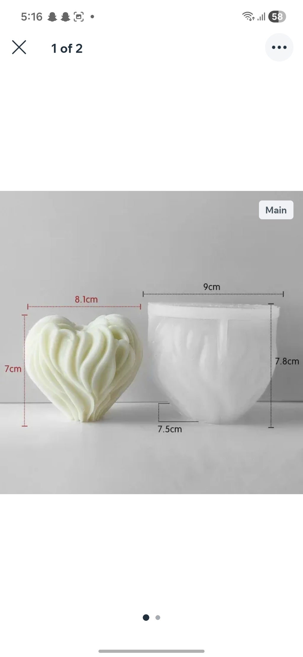 3D Valentine's Day Heart Candle Handmade Mould