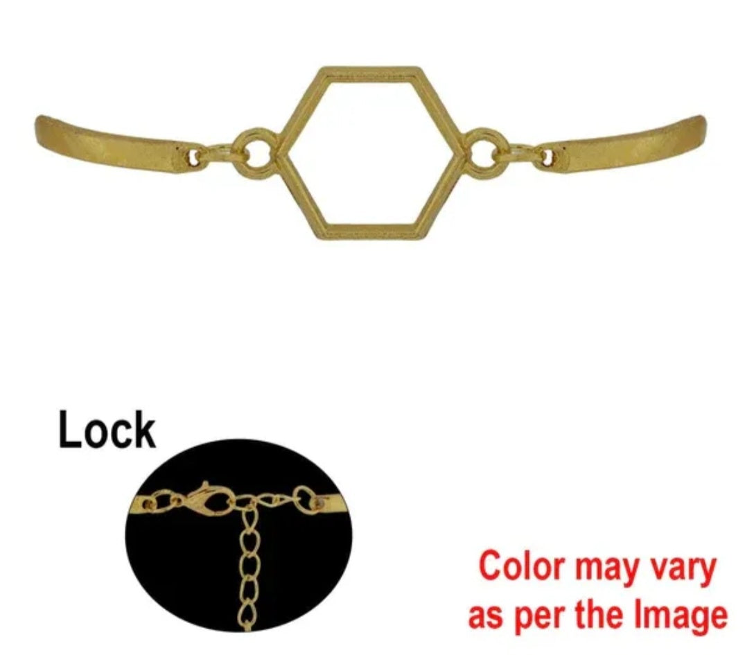 1Pc Hexagon Bracelet Bezels