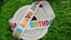 Happy birthday printed lace