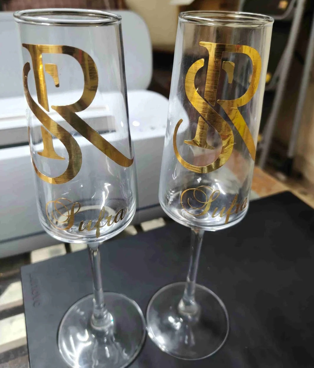 Metallic Gold Initial & Name Vinyl Decals | Resin Stickers, Gifting initials