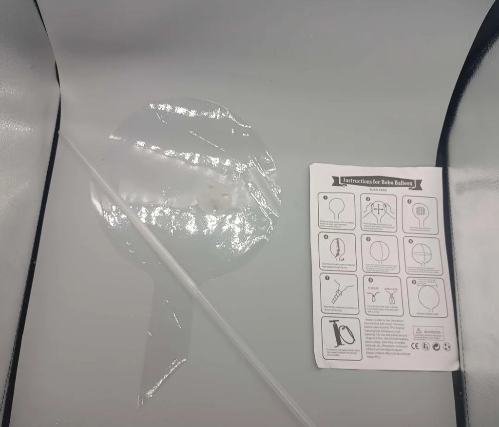 Bobo Balloon Kit with Stick | Transperant | Birthdays | Anniversaries | Festives