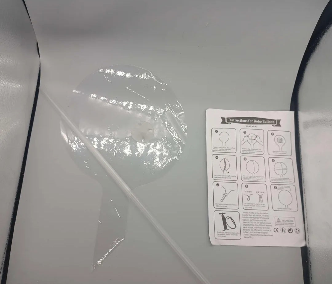 Bobo Balloon Kit with Stick | Transperant | Birthdays | Anniversaries | Festives