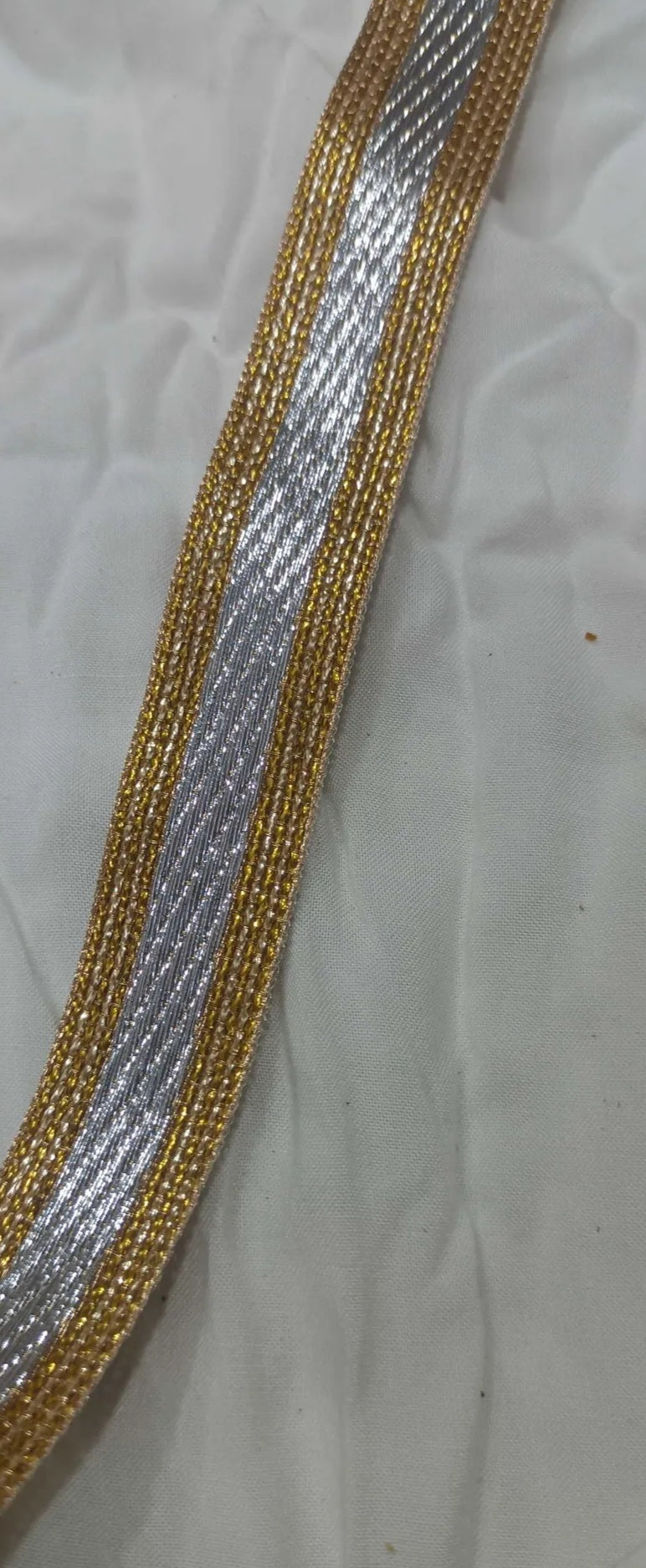 Gold silver shade jari lace