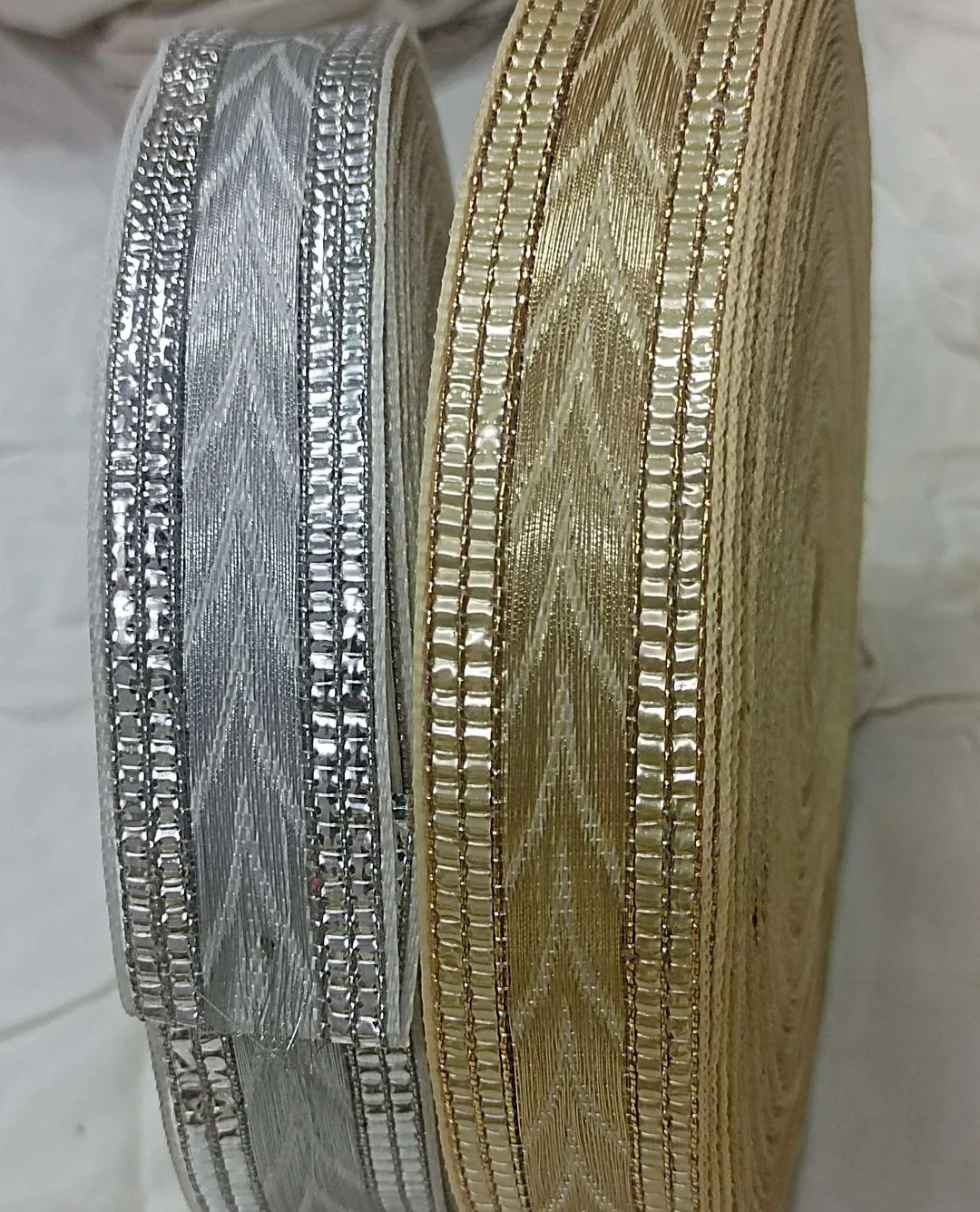 V shape golden designer lace