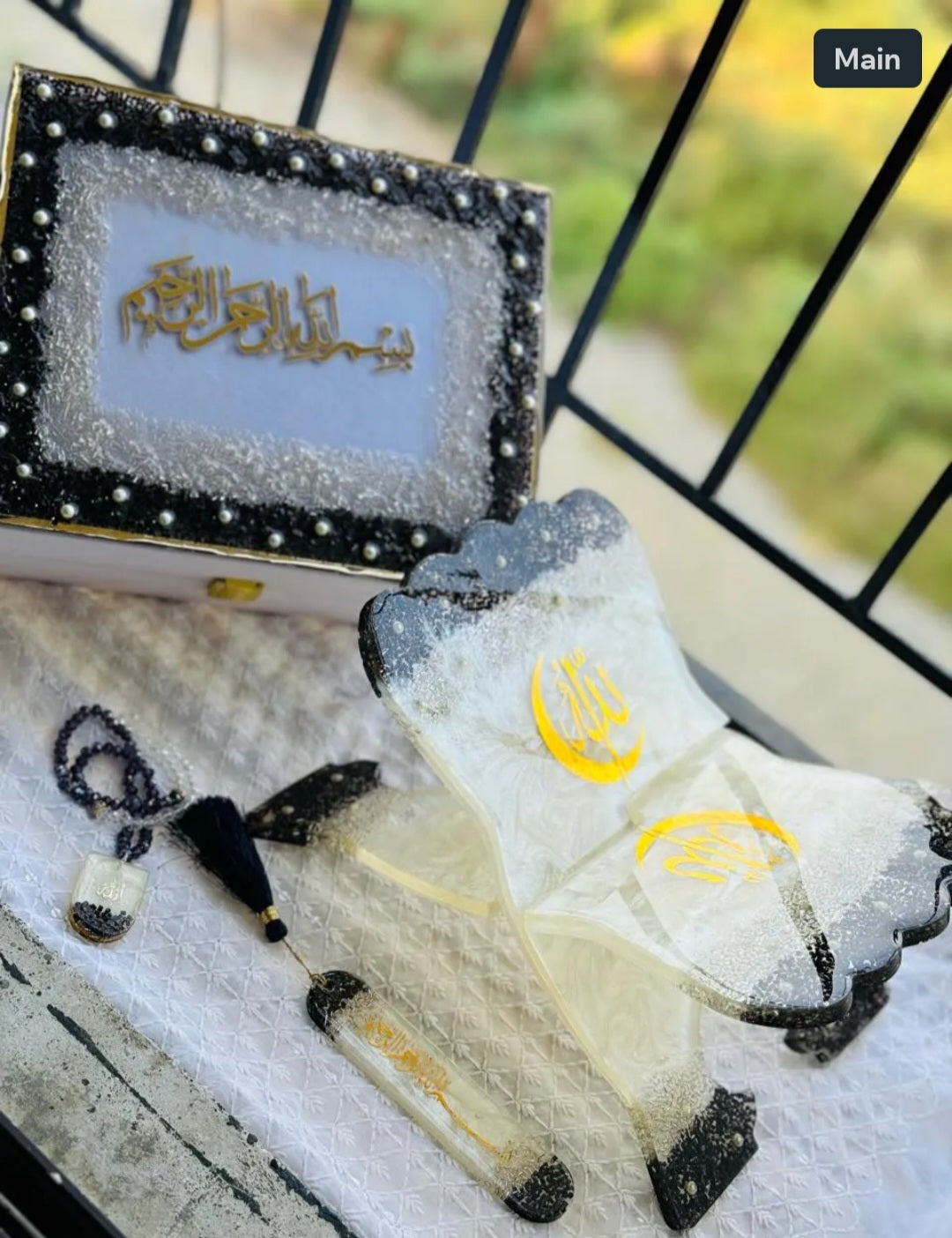 Resin quran box , rehal , bookmark