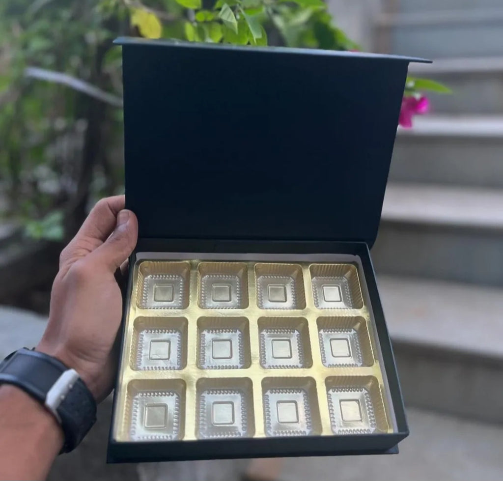 9 Cavity Premium Chocolate and Gourmet Treat Box | 7 * 9 inches