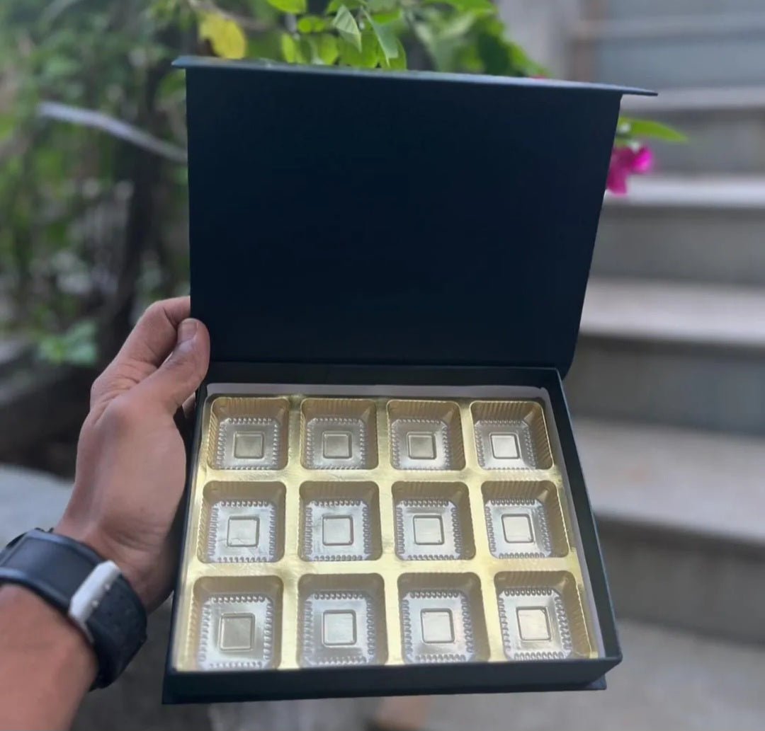 9 Cavity Premium Chocolate and Gourmet Treat Box | 7 * 9 inches