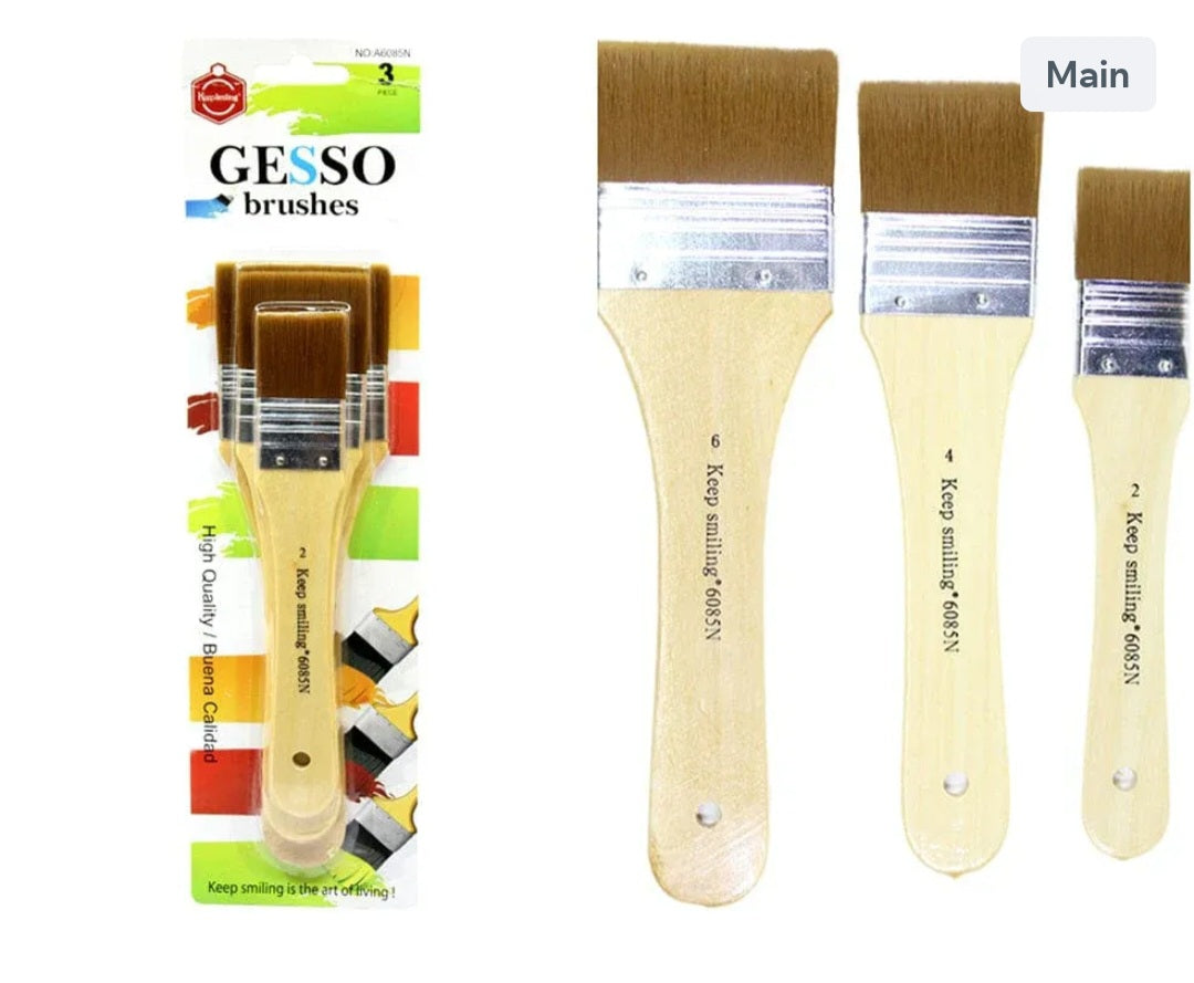 3 In 1 Gesso Brushs Set