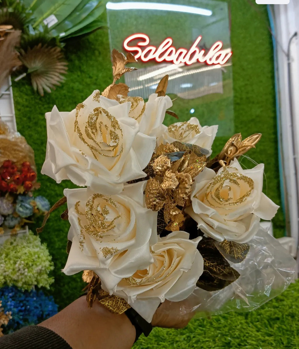 Glitter big flower bunch