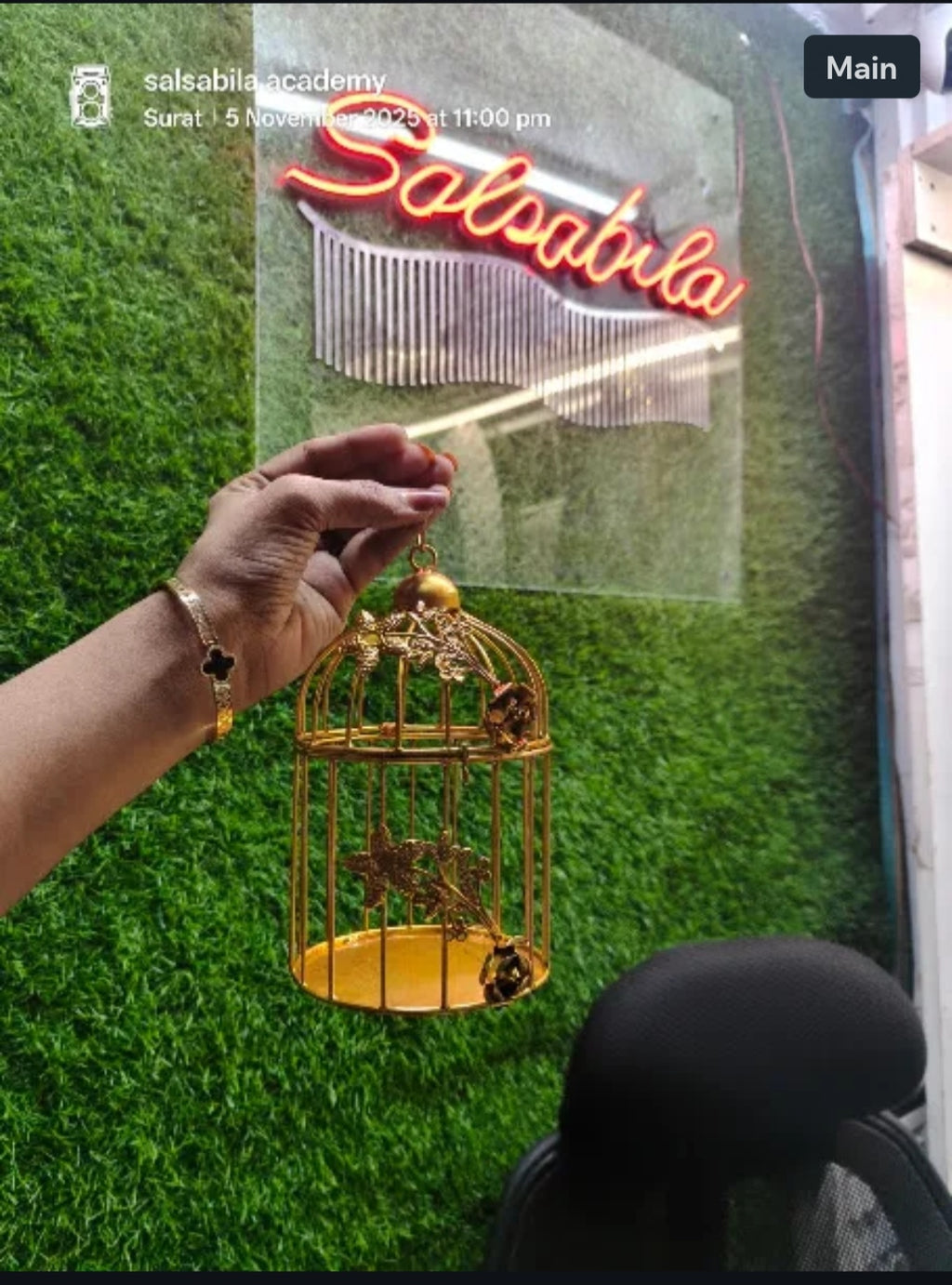 Decorative Metal Bird Cage Tea Light Candle Holder