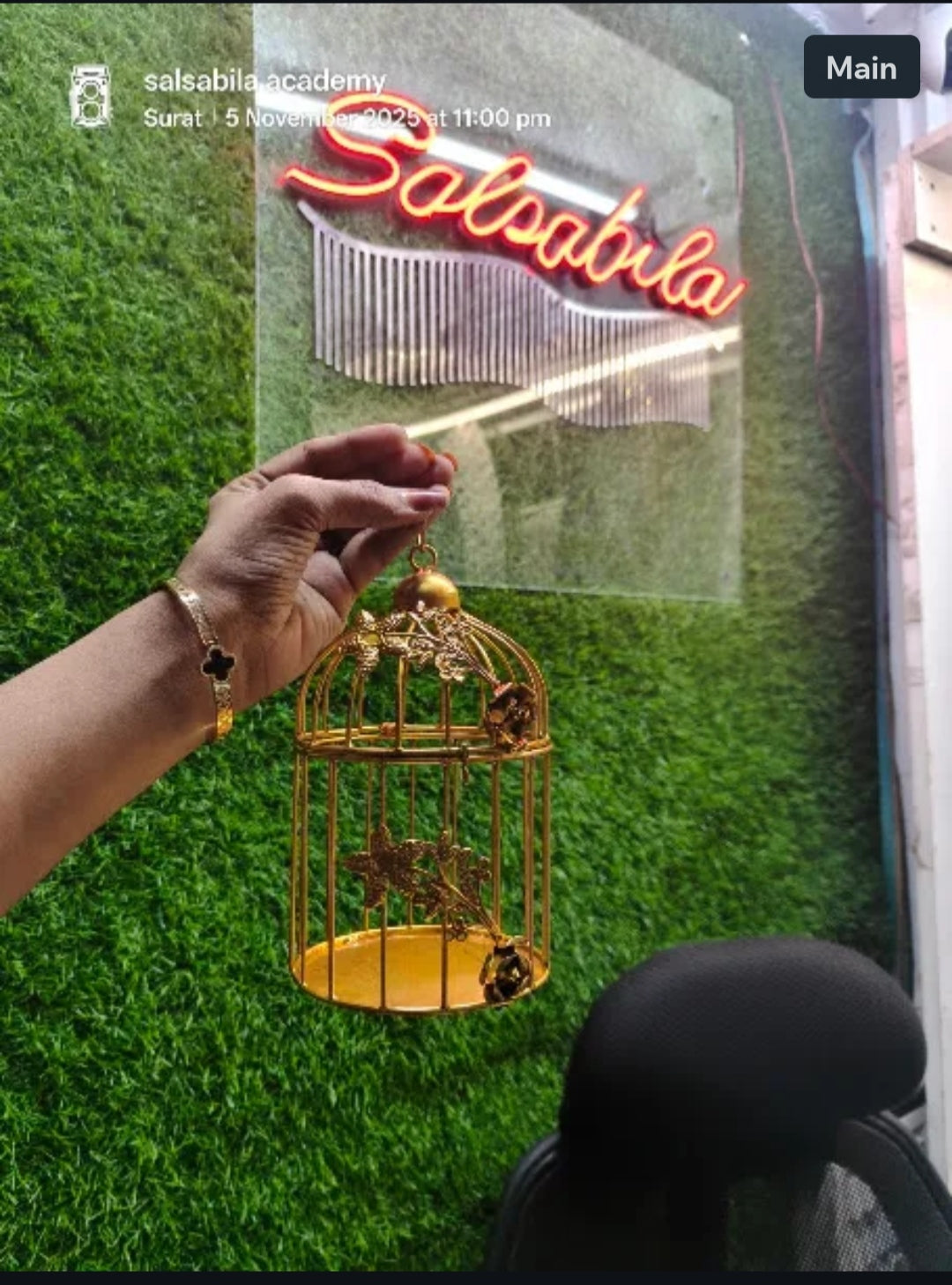Decorative Metal Bird Cage Tea Light Candle Holder