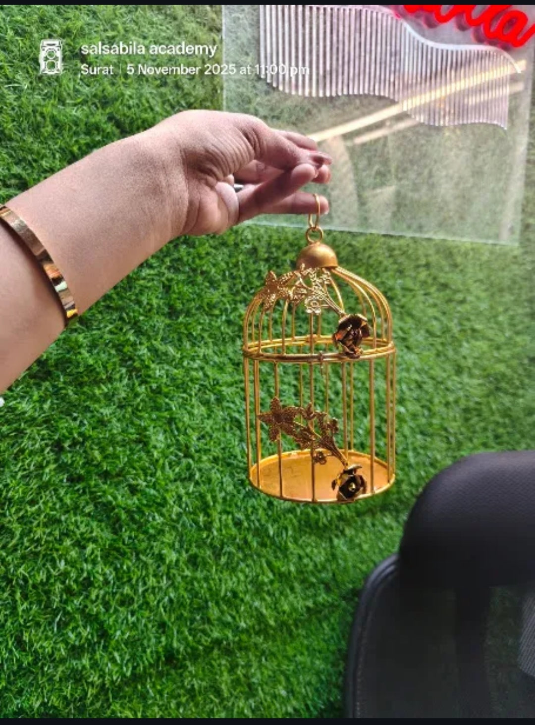 Decorative Metal Bird Cage Tea Light Candle Holder