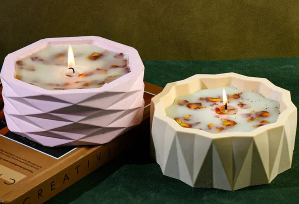 Large Diamond Cut Planter, Storage & Candle Holder Mould