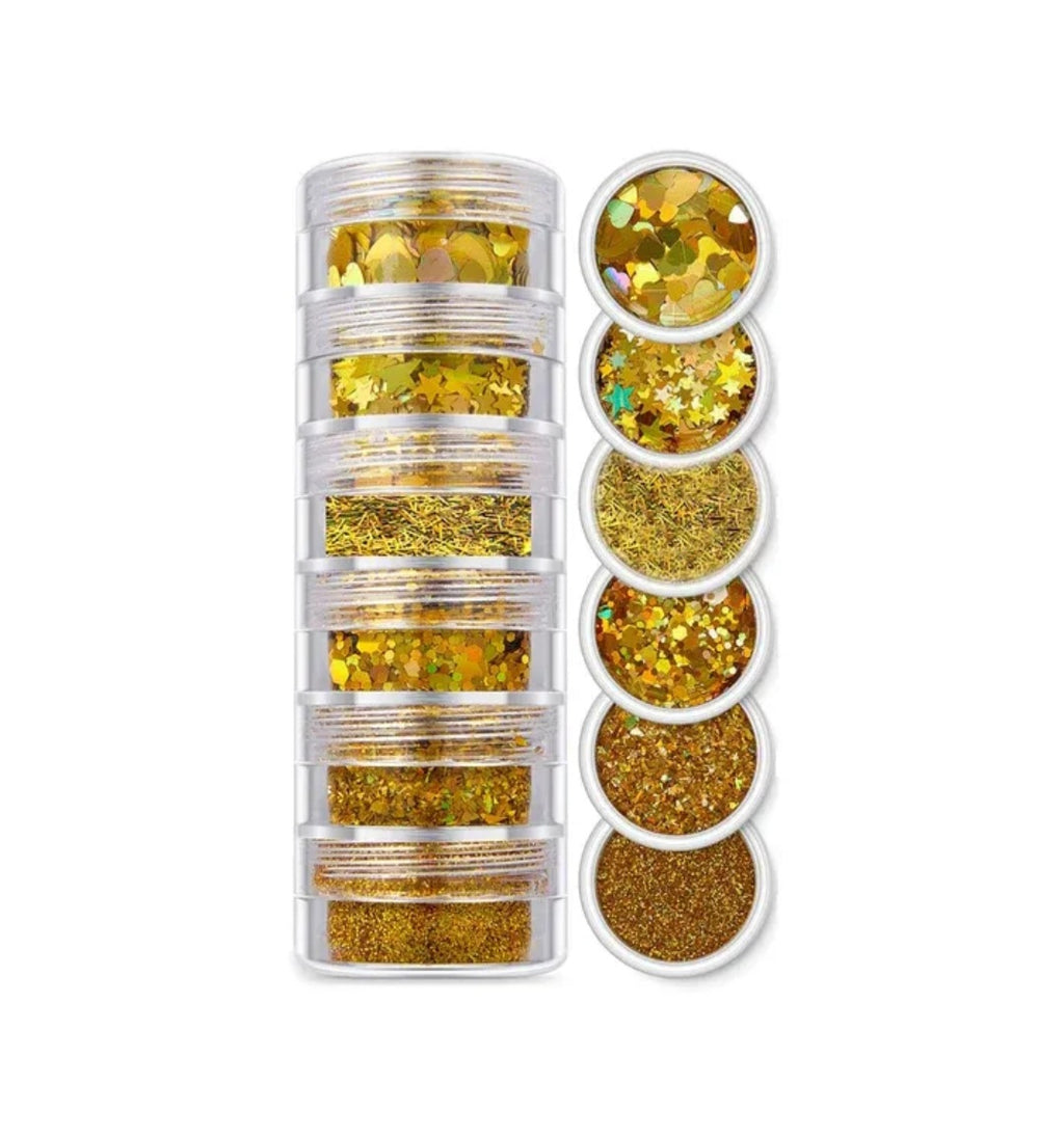 6 In 1 Glitter & Chunks Holo Collection