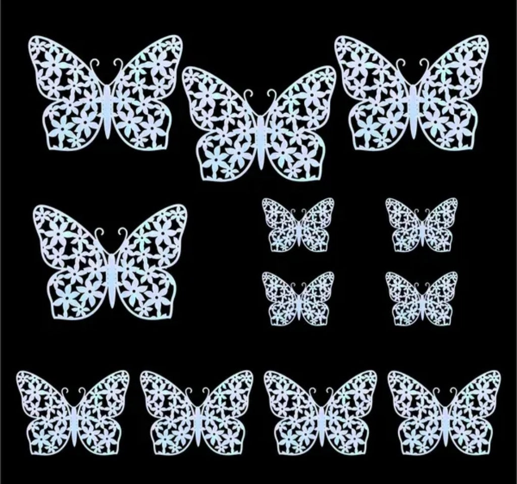 3D Metallic Butterflies Decoration D06