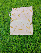 Return Gift Potli - Golden Stiching
