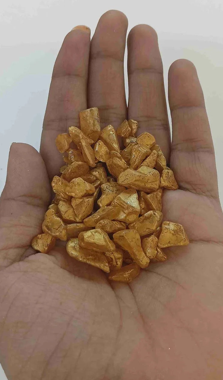 JAGS METALLIC STONE BIG GOLD