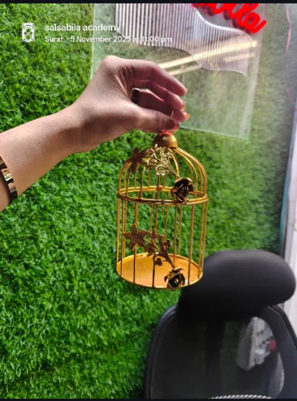 Decorative Metal Bird Cage Tea Light Candle Holder