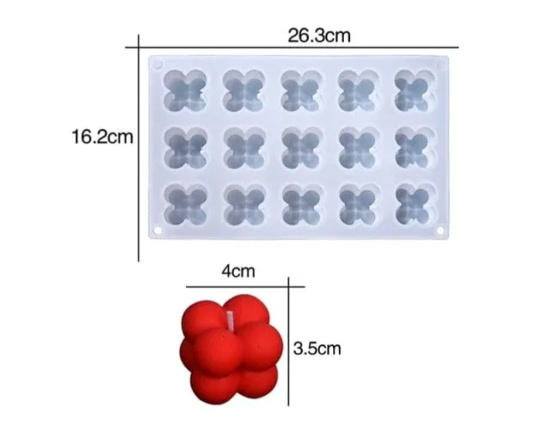 15 Cavity Bubble Candle & Paper Weight Mould