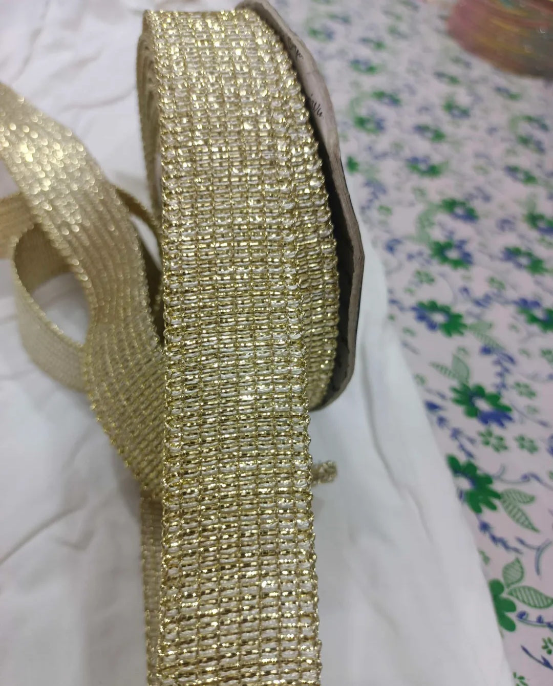 Glitter golden lace