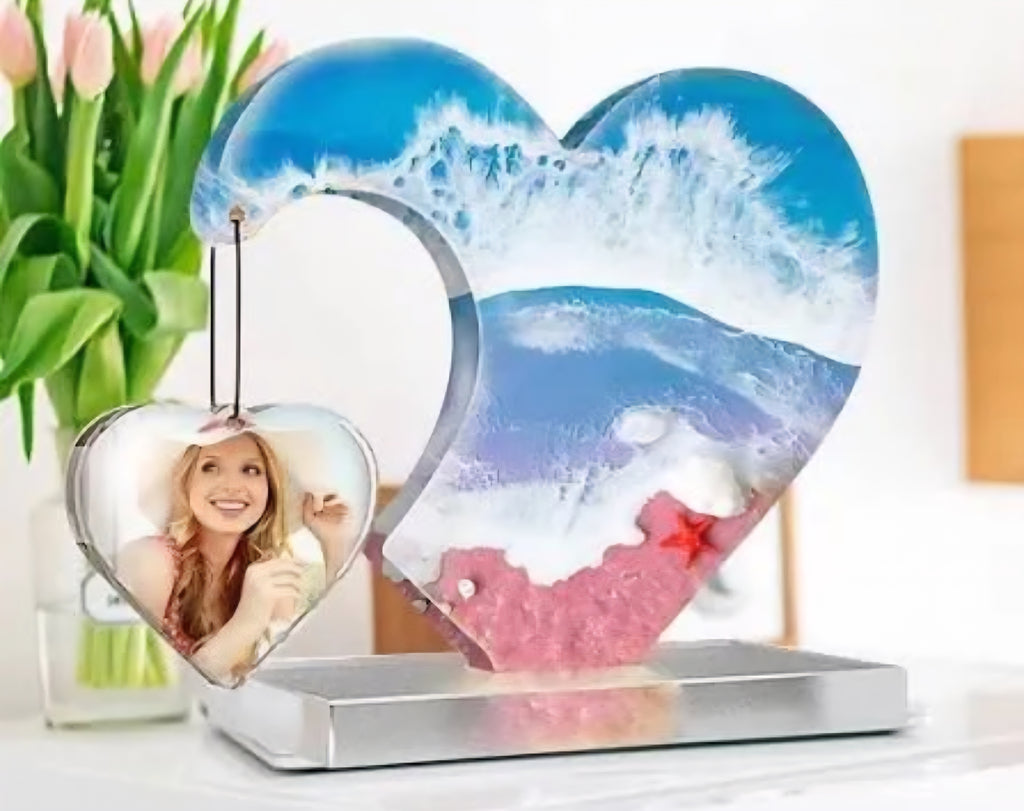 2 In 1 Heart Side Hanging Shaped Photo Frame Mould