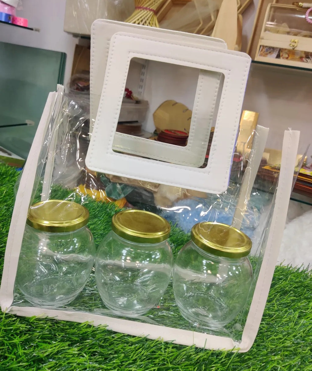 Transparent PVC bags 3 jar