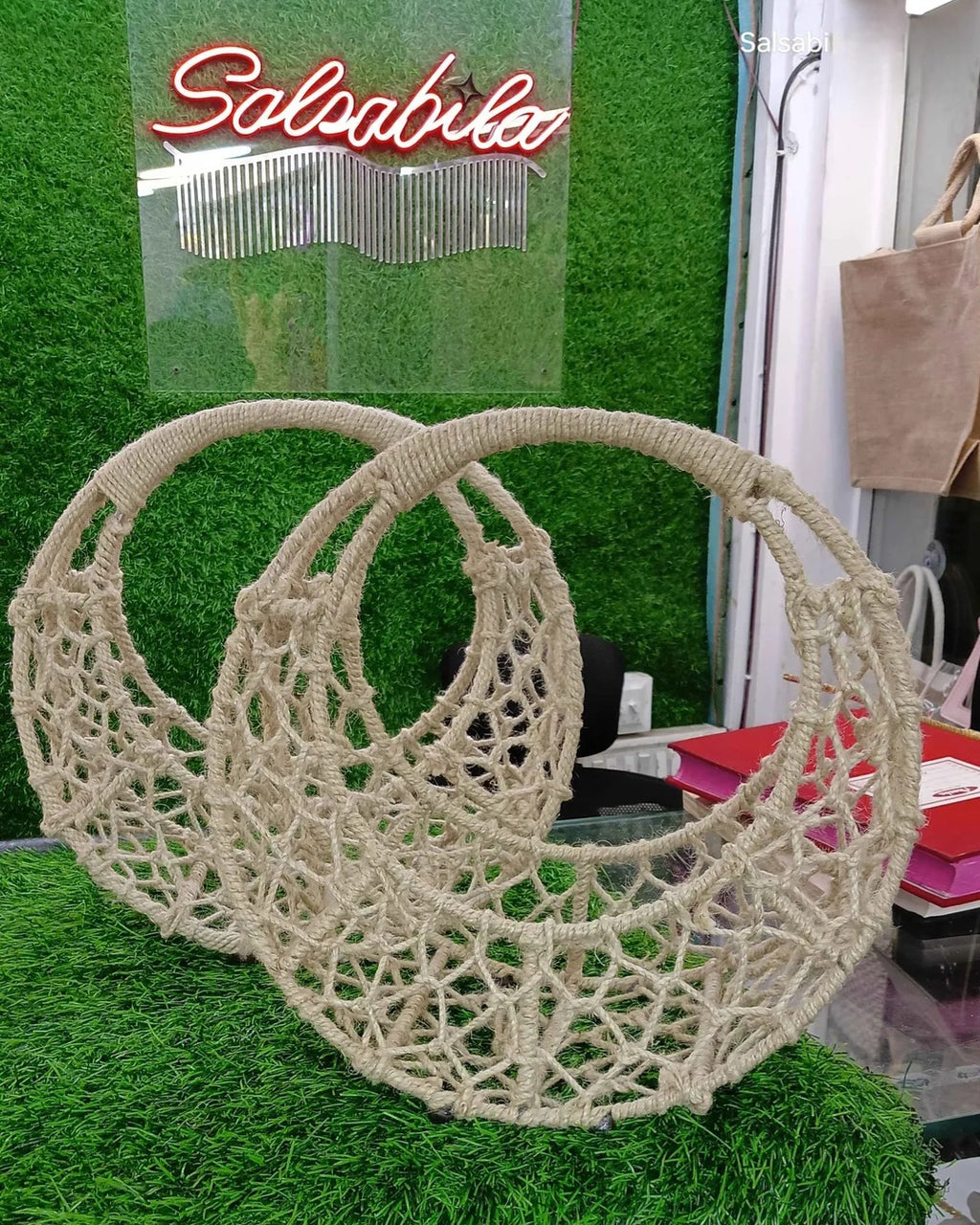 metal jute basket for hamper