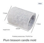 3D Plum Blossom Flower Candle mould